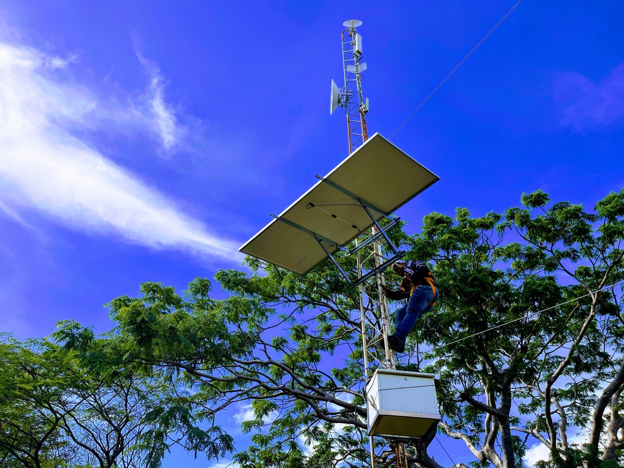 Despliegue de antenas y paneles solares